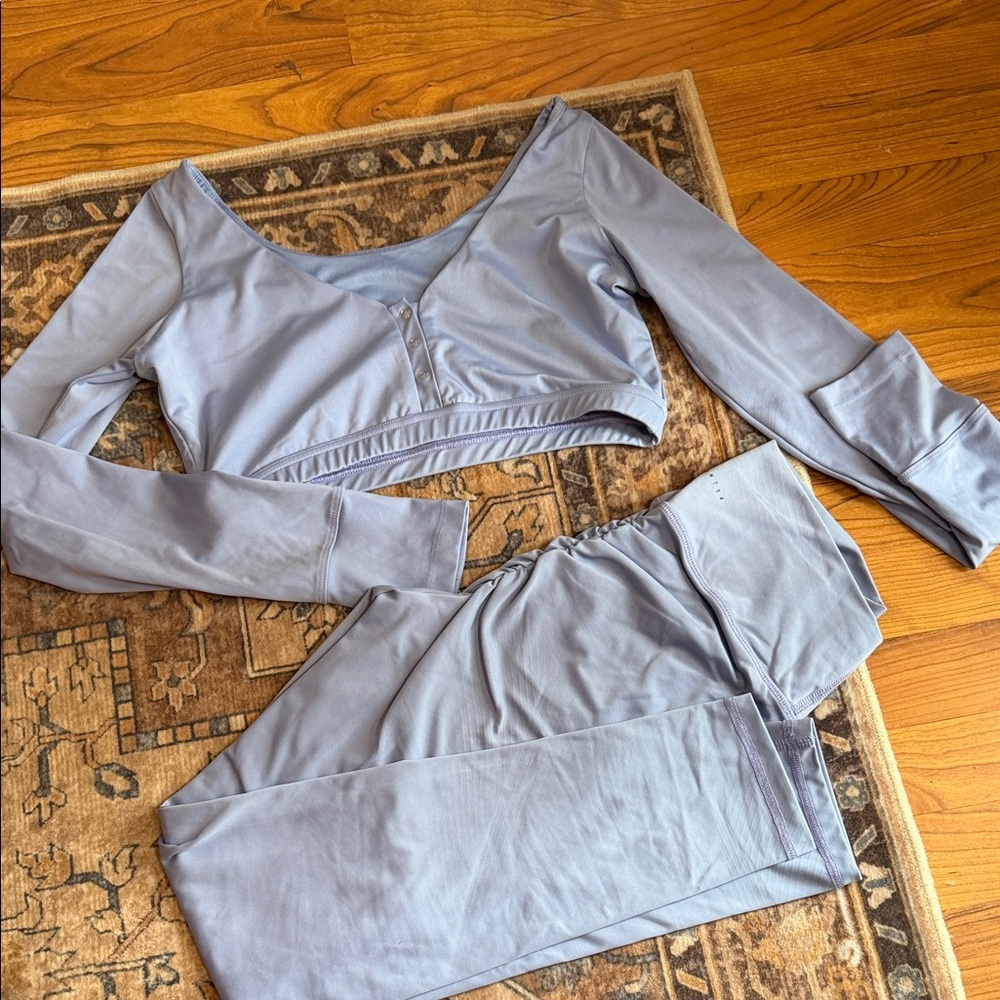 Stylish Gray Women's Two-Piece Set